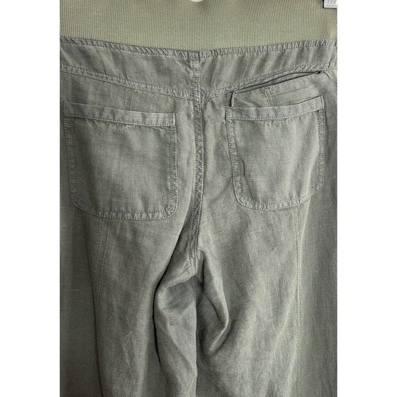 ATHLETA LINEN‎ REVERIE WIDE LEG JASPER GREEN PANT SIZE 2 - Picture 8 of 10